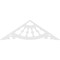 Ekena Millwork Pitch Wagon Wheel Architectural Grade PVC Gable Pediment, 72"W x 24"H x 1"P (8/12) GPP072X024X100WAG - alternate 3
